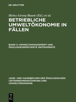 cover image of Umweltmanagement und ökologieorientierte Instrumente